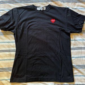 COMME DES GARÇONS PLAY Black Invader Edition Heart T-Shirt Black Large